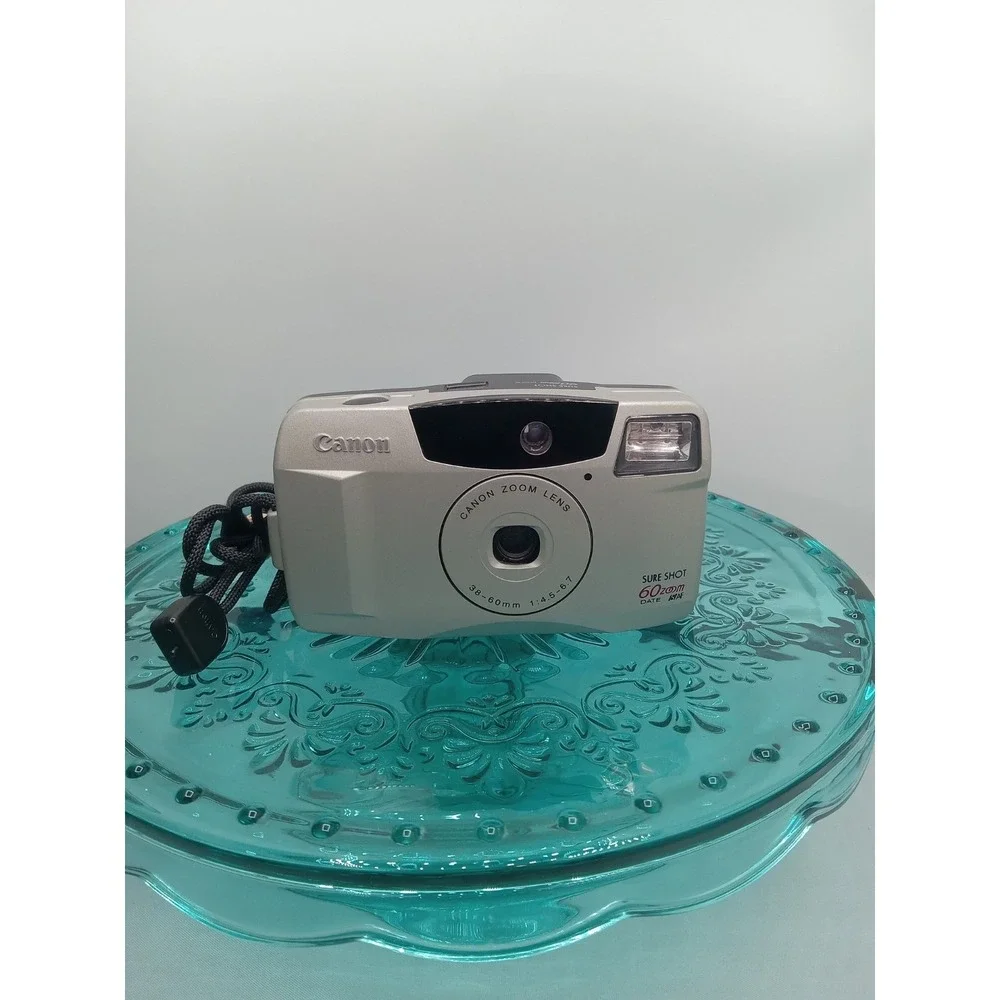 Canon Sure Shot 60 Zoom Date 35mm Point & Shoot Film Camera Tested Working Read